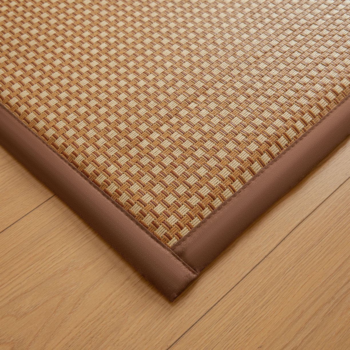 91家纺网 家纺一手货源 找家纺 航途席业 2026新款拼接格榻榻米地垫 白玉藤