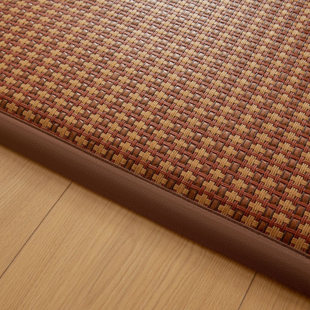 91家纺网 家纺一手货源 找家纺 航途席业 2026新款拼接格榻榻米地垫 古奢藤