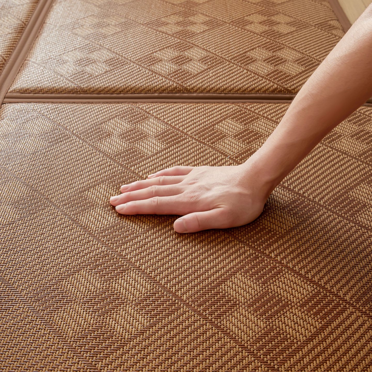 91家纺网 家纺一手货源 找家纺 航途席业 2026新款拼接格榻榻米地垫 九宫格