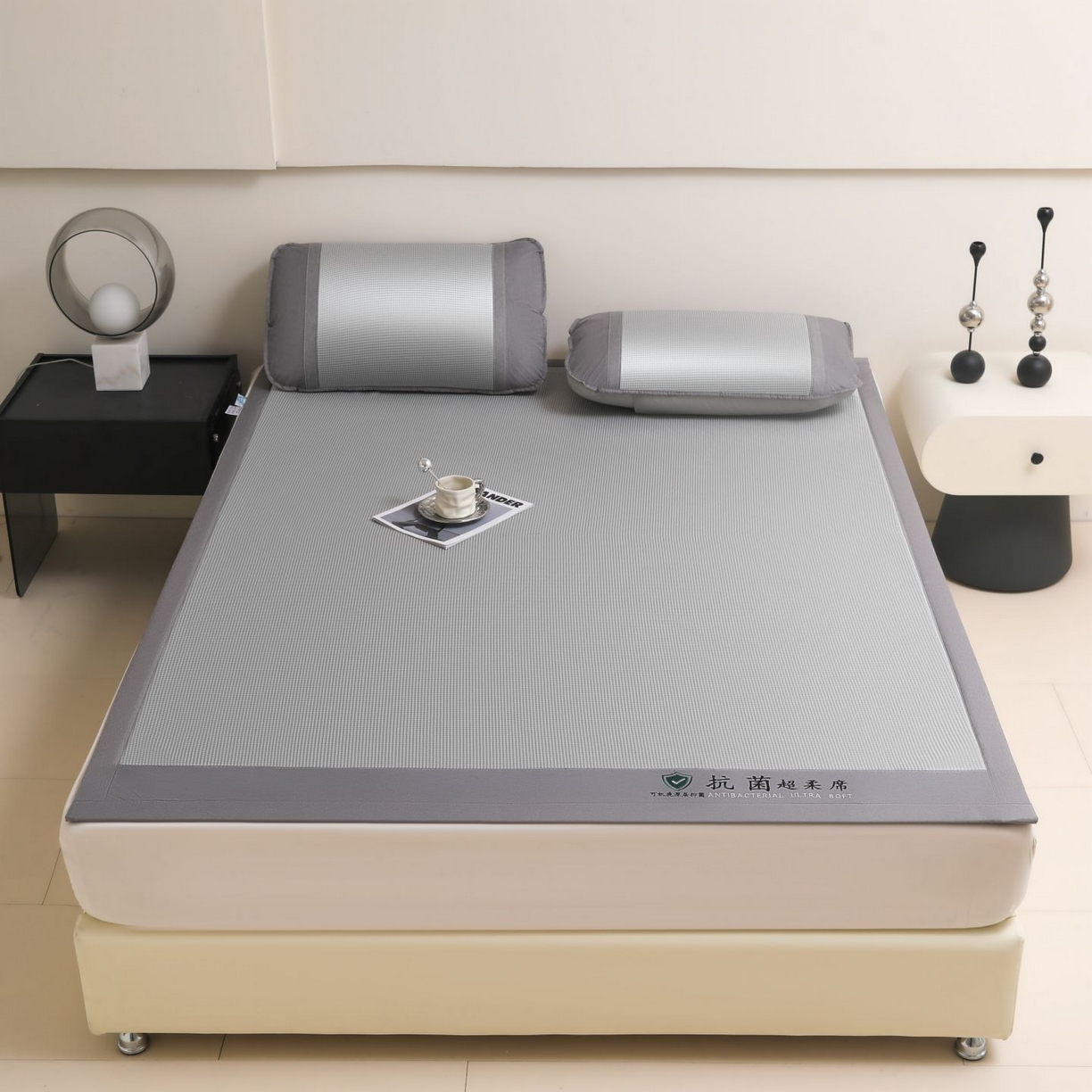 91家纺网 家纺一手货源 找家纺 航途席业 2026新款抗菌超柔席 灰色