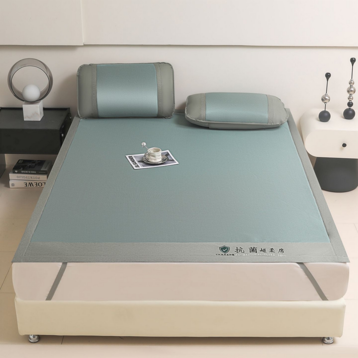 91家纺网 家纺一手货源 找家纺 航途席业 2026新款抗菌超柔席 绿色