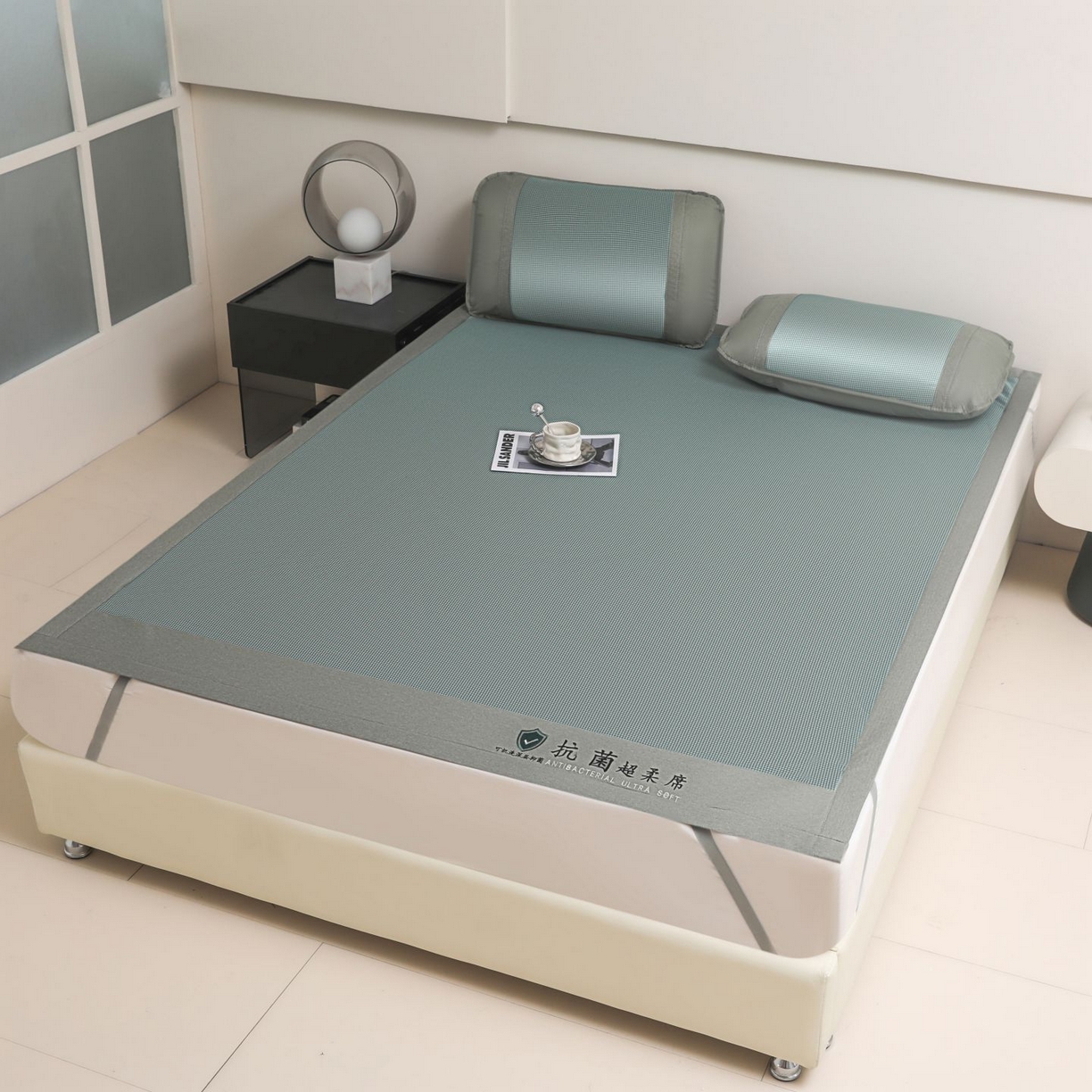 91家纺网 家纺一手货源 找家纺 航途席业 2026新款抗菌超柔席 绿色