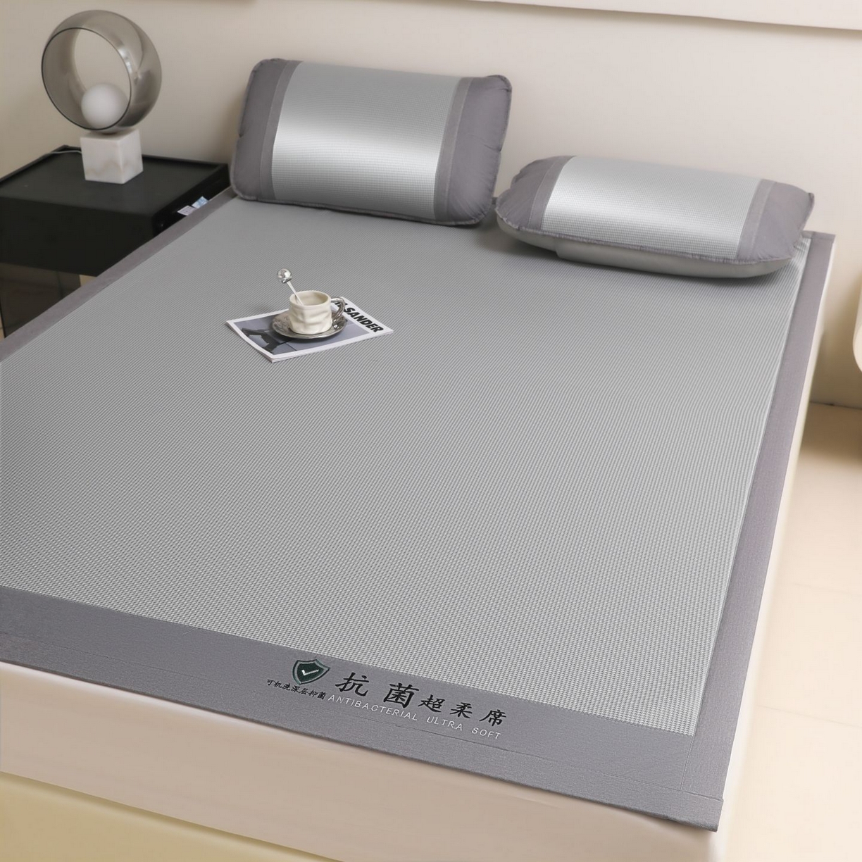 91家纺网 家纺一手货源 找家纺 航途席业 2026新款抗菌超柔席 灰色