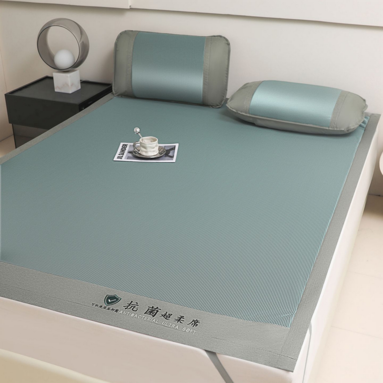 91家纺网 家纺一手货源 找家纺 航途席业 2026新款抗菌超柔席 绿色