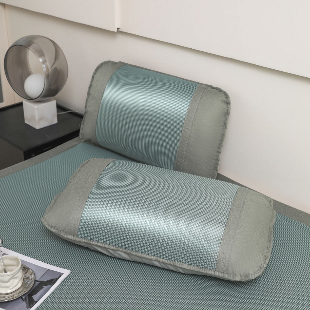 91家纺网 家纺一手货源 找家纺 航途席业 2026新款抗菌超柔席 绿色