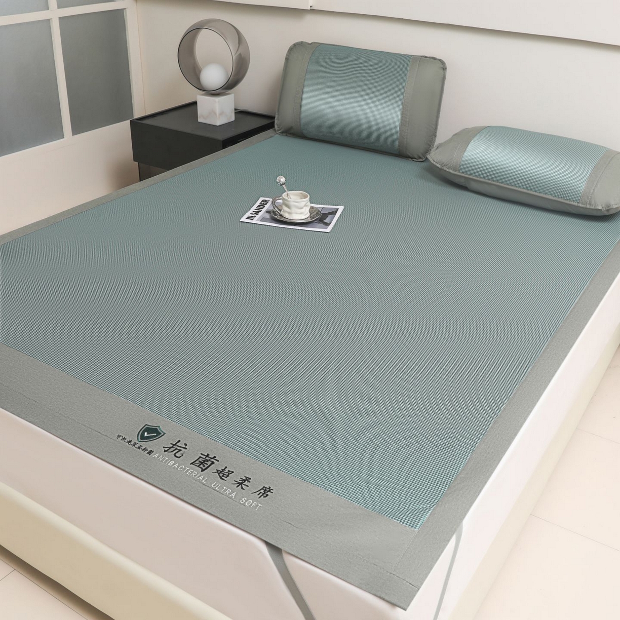 91家纺网 家纺一手货源 找家纺 航途席业 2026新款抗菌超柔席 绿色