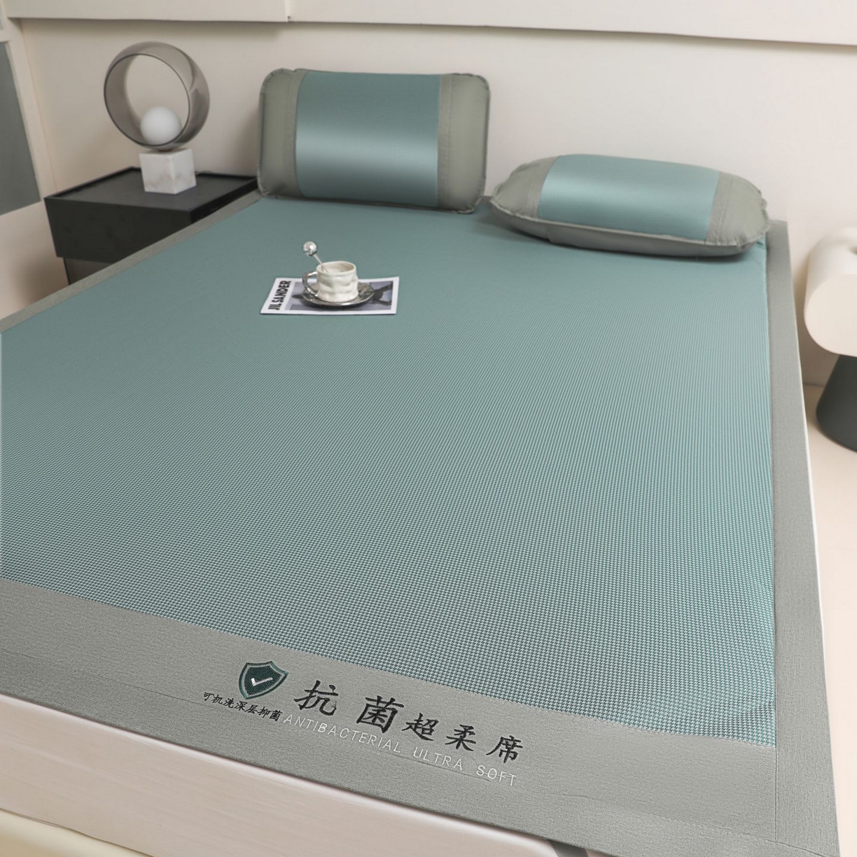 91家纺网 家纺一手货源 找家纺 航途席业 2026新款抗菌超柔席 绿色