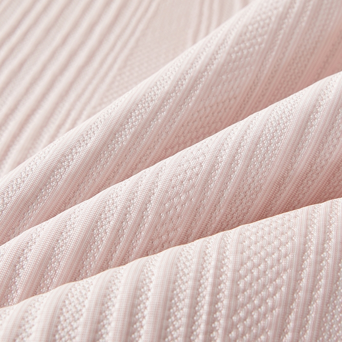 91家纺网 家纺一手货源 找家纺 桂雅居 2026新款高分子冰感蕾丝床裙床笠款凉席三件套 浅夏桃风