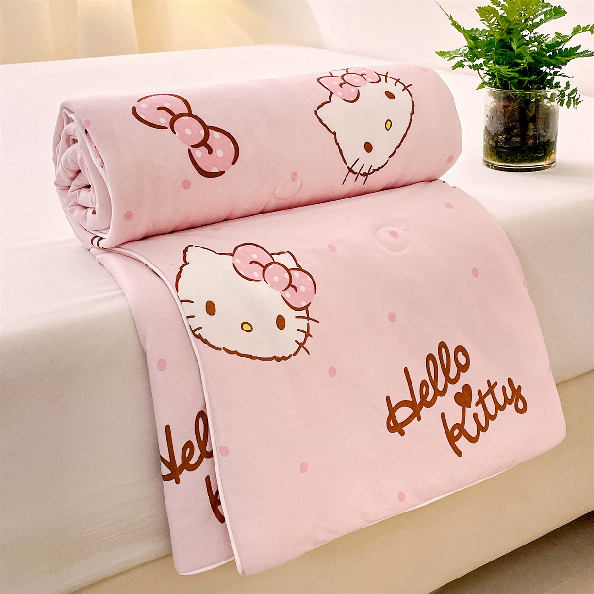 名兮家居 2026新款A类经典奥特曼三丽鸥儿童针织棉夏凉被空调被【含防伪标】 针织夏被-呆萌kt