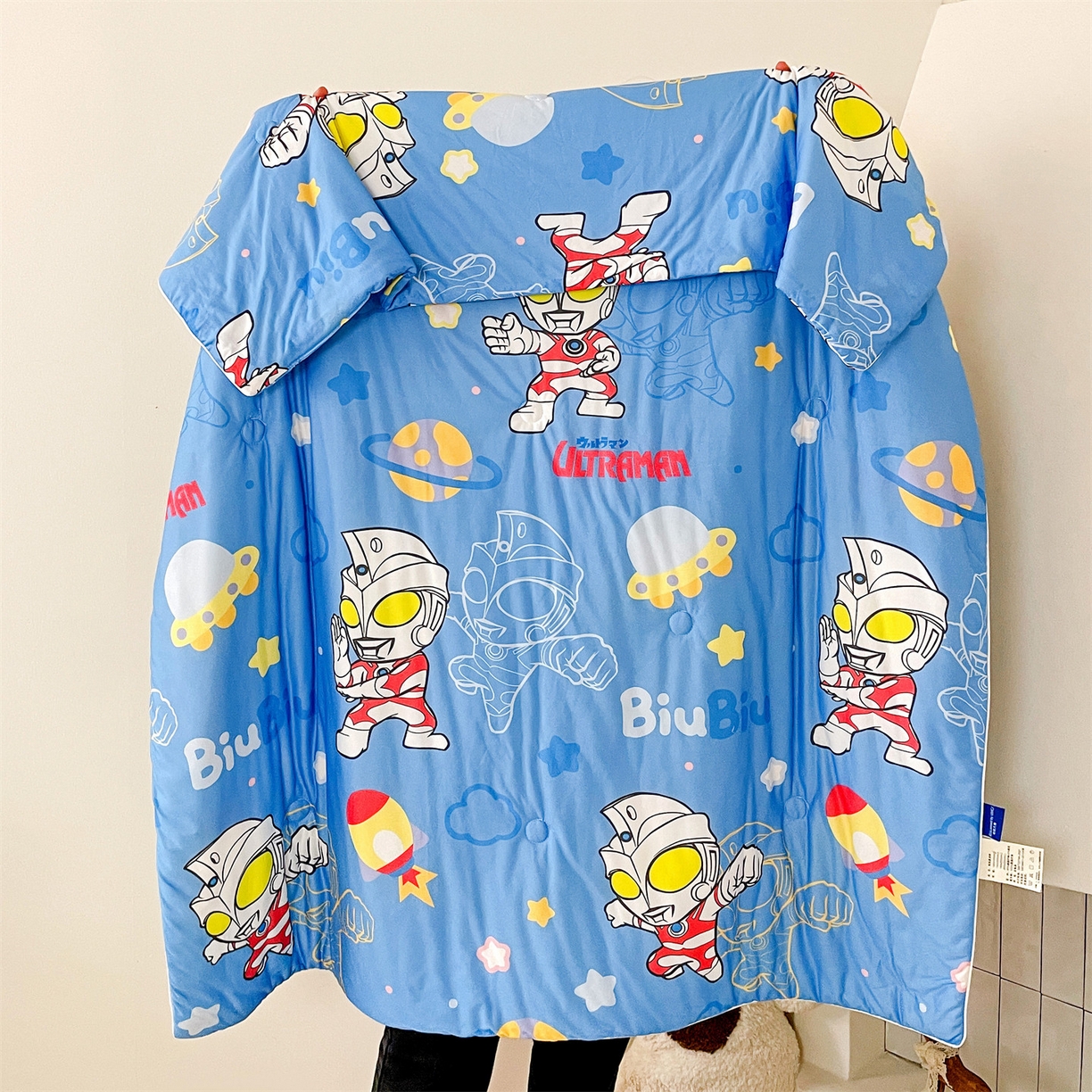 91家纺网 家纺一手货源 找家纺 名兮家居 2026新款A类经典奥特曼三丽鸥儿童针织棉夏凉被空调被【含防伪标】 针织夏被-光线王子