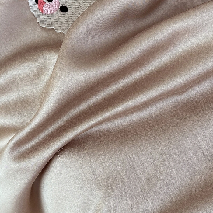 91家纺网 家纺一手货源 找家纺 波比可可 2026新款春夏凉感莱赛尔60支兰精天丝绣花夏被四件套 小美好 棕