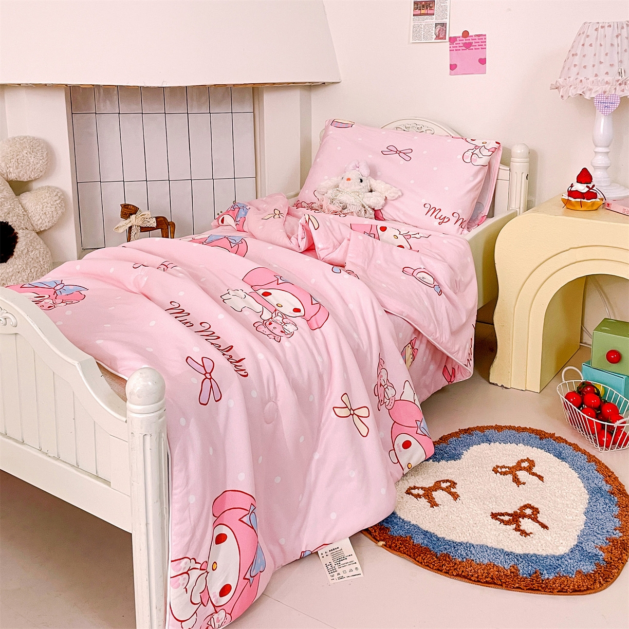 91家纺网 家纺一手货源 找家纺 名兮家居 2026新款A类经典奥特曼三丽鸥儿童针织棉夏凉被空调被【含防伪标】 针织夏被-魔法美乐蒂