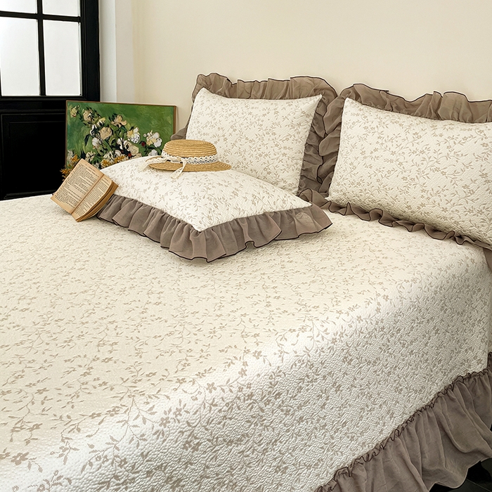 91家纺网 家纺一手货源 找家纺 （总）金绣美居 2026新款PE高分子凉感席聚乙烯冰感床裙款凉席三件套-韩式系列