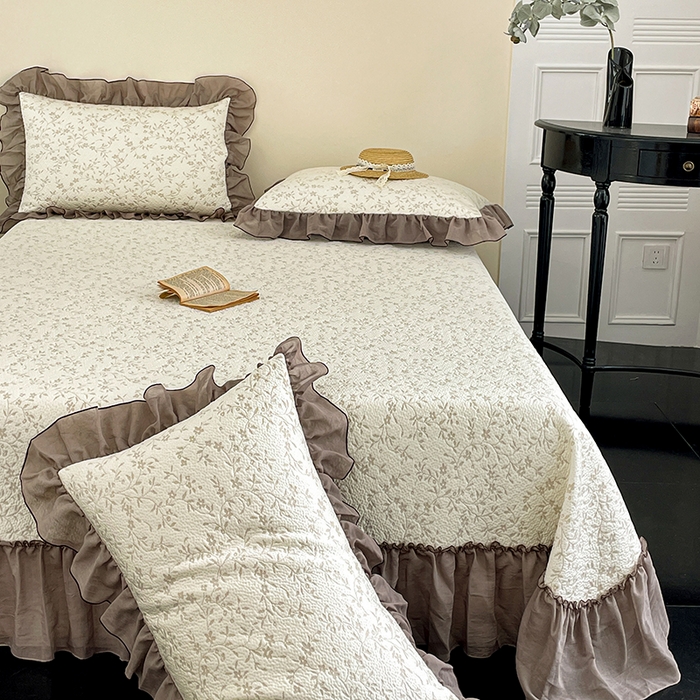 91家纺网 家纺一手货源 找家纺 （总）金绣美居 2026新款PE高分子凉感席聚乙烯冰感床裙款凉席三件套-韩式系列