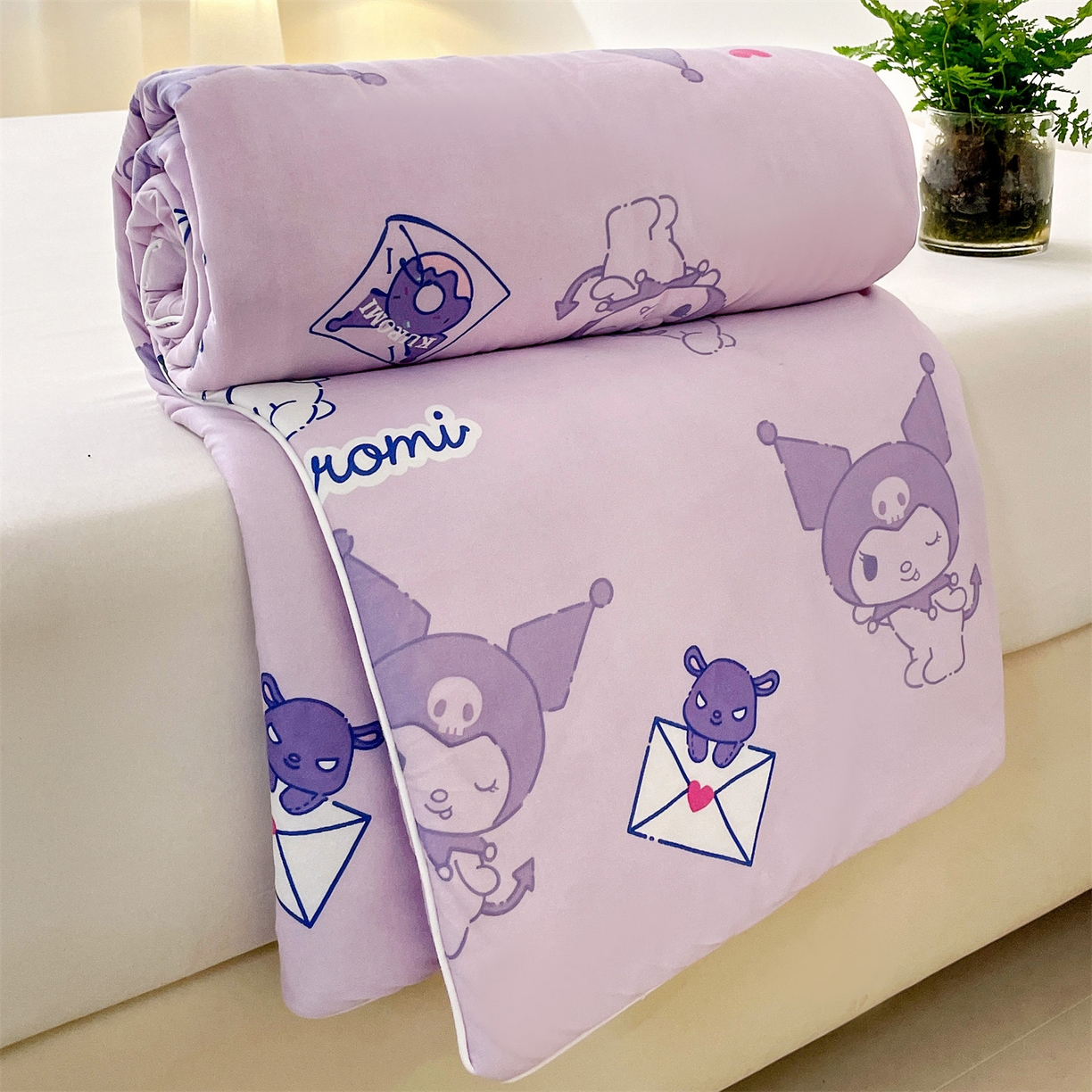 名兮家居 2026新款A类经典奥特曼三丽鸥儿童针织棉夏凉被空调被【含防伪标】 针织夏被-情书库洛米