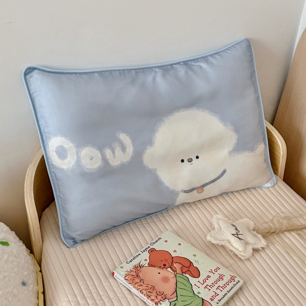 91家纺网 家纺一手货源 找家纺 萌宝家纺 2026新款60S兰精天丝儿童枕套幼儿园枕头枕芯（ins水彩卡通系列） 水彩-韩系小狗