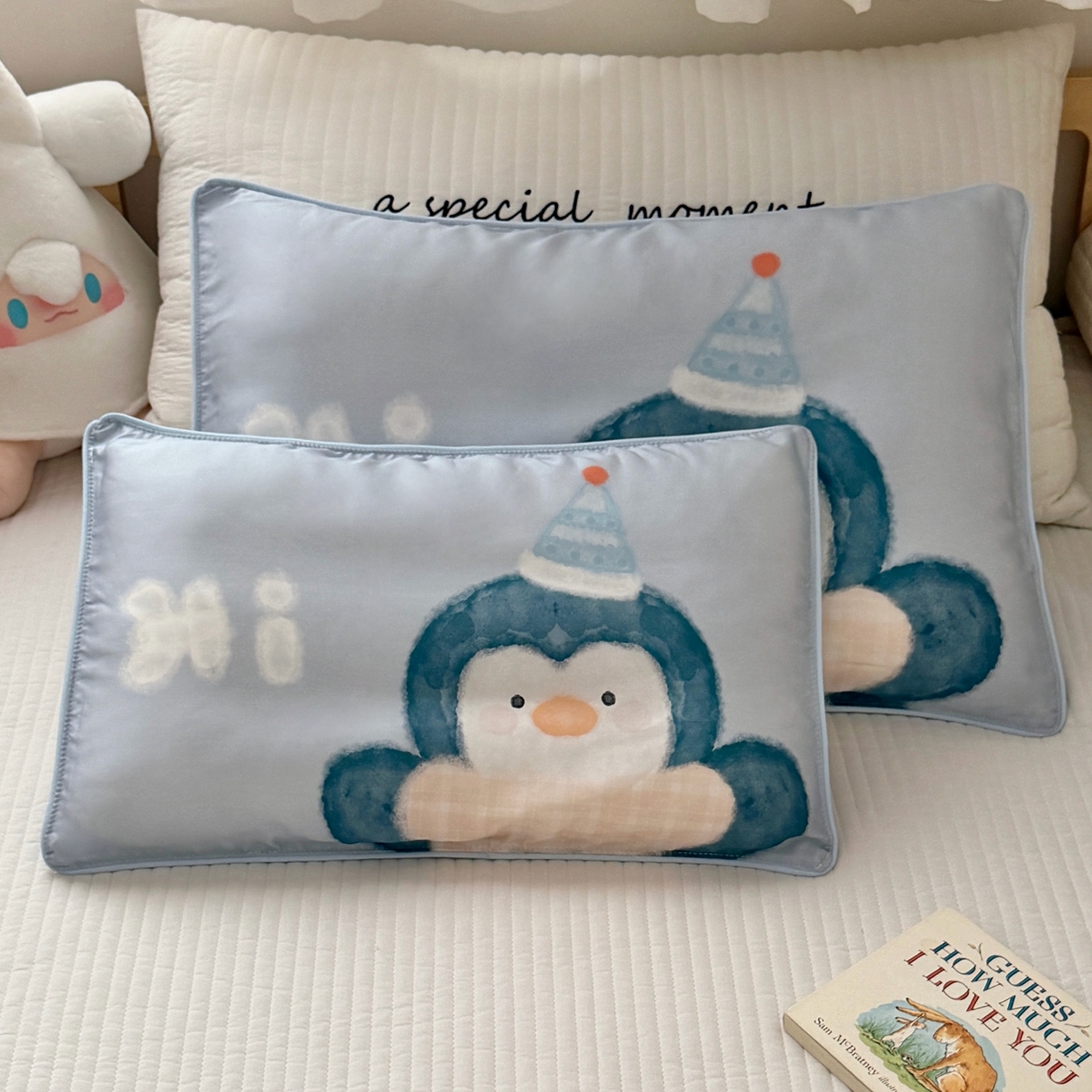 91家纺网 家纺一手货源 找家纺 （总）萌宝家纺 2026新款60S兰精天丝儿童枕套幼儿园枕头枕芯（ins水彩卡通系列）