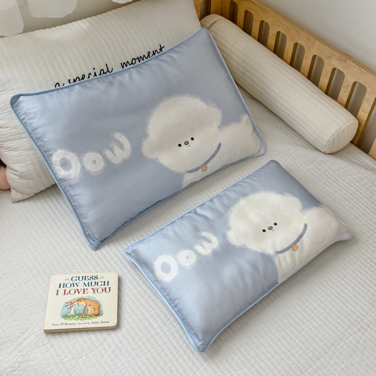 91家纺网 家纺一手货源 找家纺 萌宝家纺 2026新款60S兰精天丝儿童枕套幼儿园枕头枕芯（ins水彩卡通系列） 水彩-韩系小狗