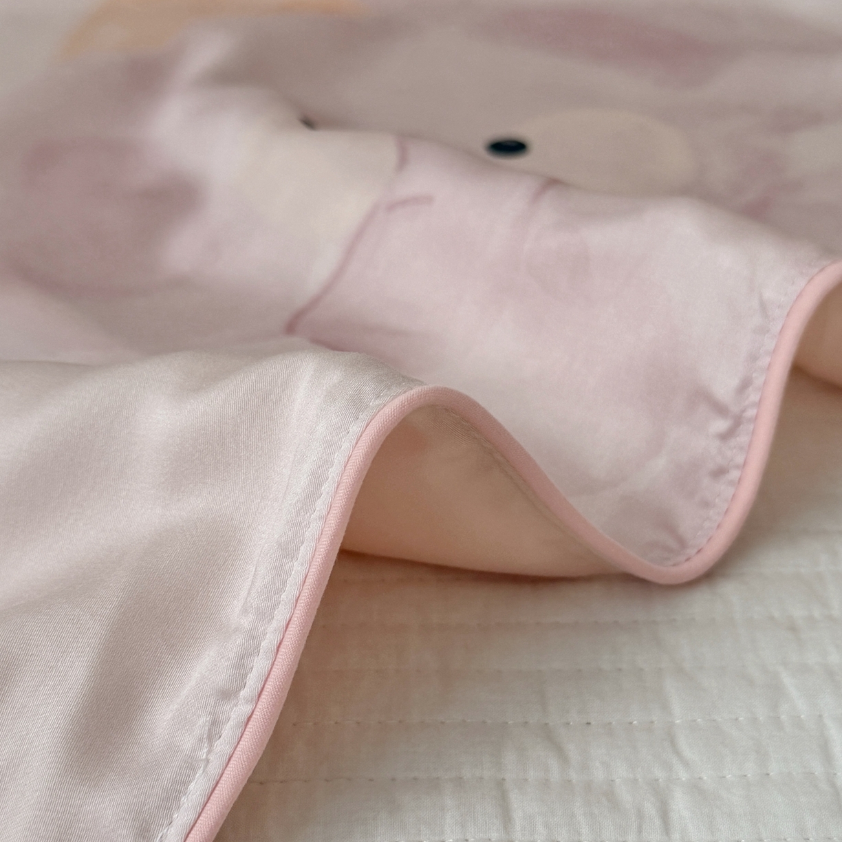 91家纺网 家纺一手货源 找家纺 萌宝家纺 2026新款60S兰精天丝儿童枕套幼儿园枕头枕芯（ins水彩卡通系列） 水彩-小象