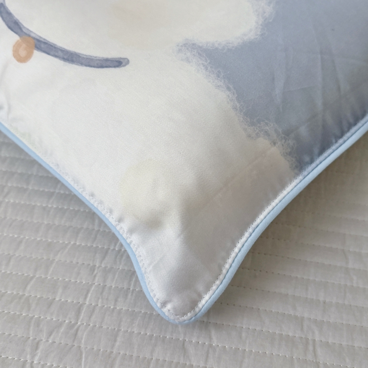 91家纺网 家纺一手货源 找家纺 萌宝家纺 2026新款60S兰精天丝儿童枕套幼儿园枕头枕芯（ins水彩卡通系列） 水彩-韩系小狗