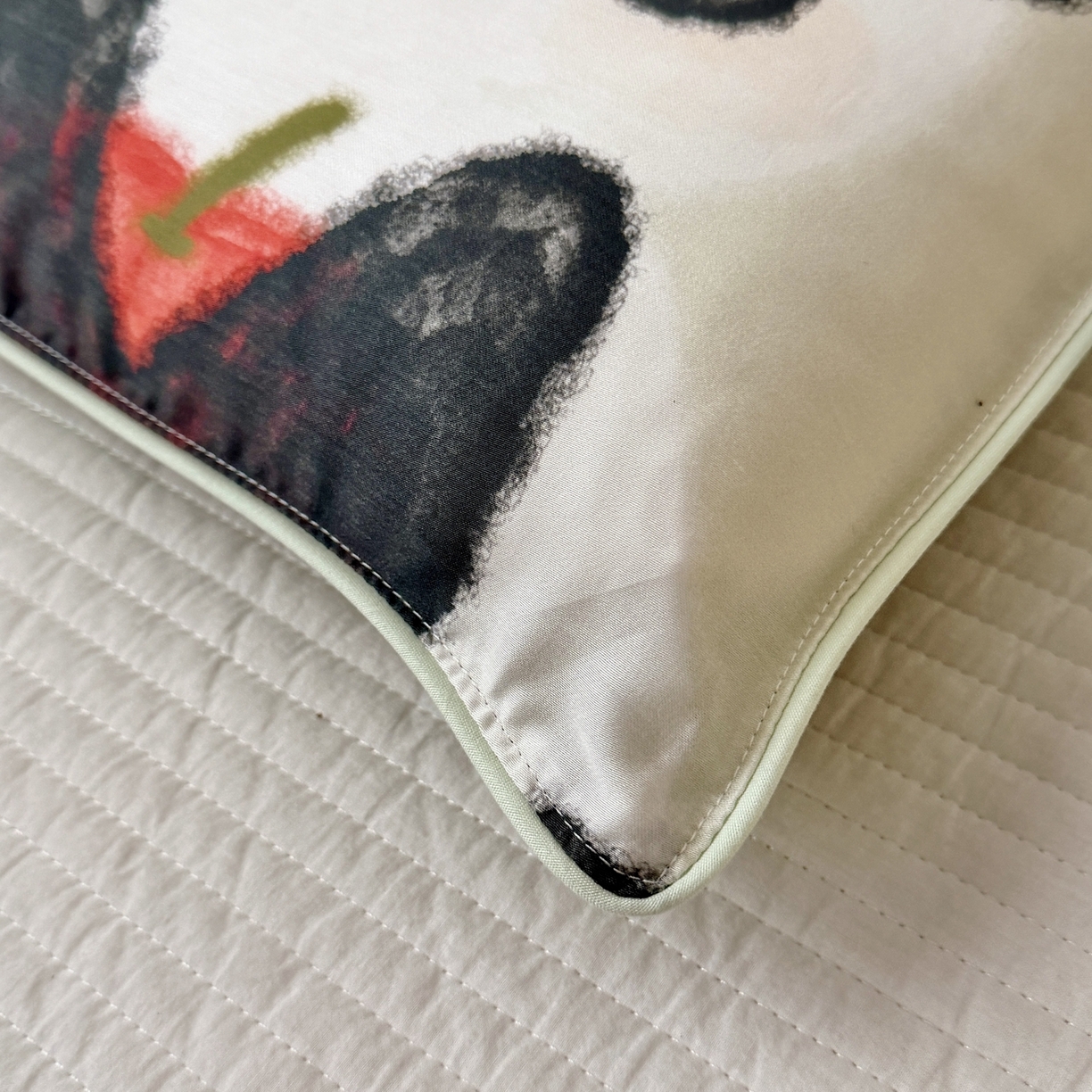 91家纺网 家纺一手货源 找家纺 萌宝家纺 2026新款60S兰精天丝儿童枕套幼儿园枕头枕芯（ins水彩卡通系列） 水彩-熊猫