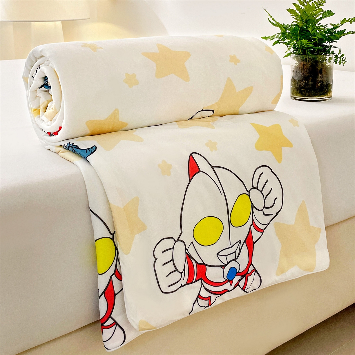 名兮家居 2026新款A类经典奥特曼三丽鸥儿童针织棉夏凉被空调被【含防伪标】 针织夏被-星星奥特曼