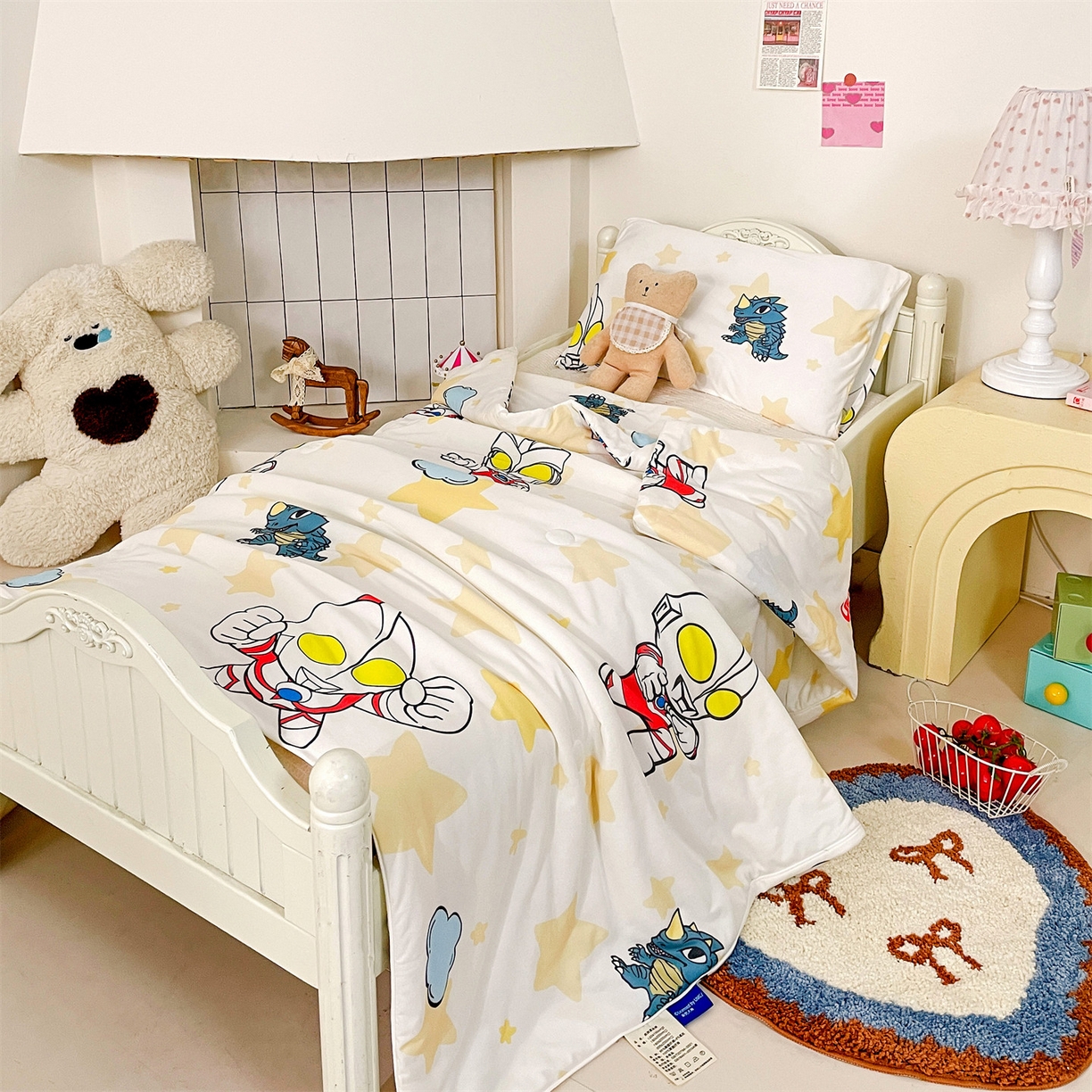 91家纺网 家纺一手货源 找家纺 名兮家居 2026新款A类经典奥特曼三丽鸥儿童针织棉夏凉被空调被【含防伪标】 针织夏被-星星奥特曼