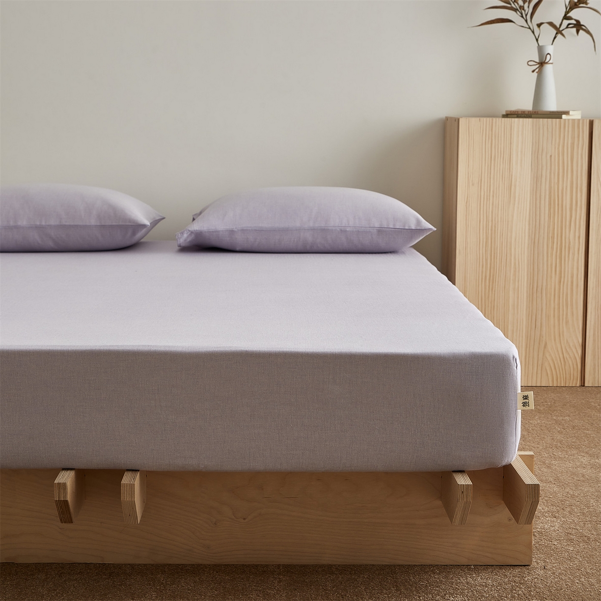 91家纺网 家纺一手货源 找家纺 （总）女子家纺 2026新款纯色水洗棉麻床笠单床笠床笠单件