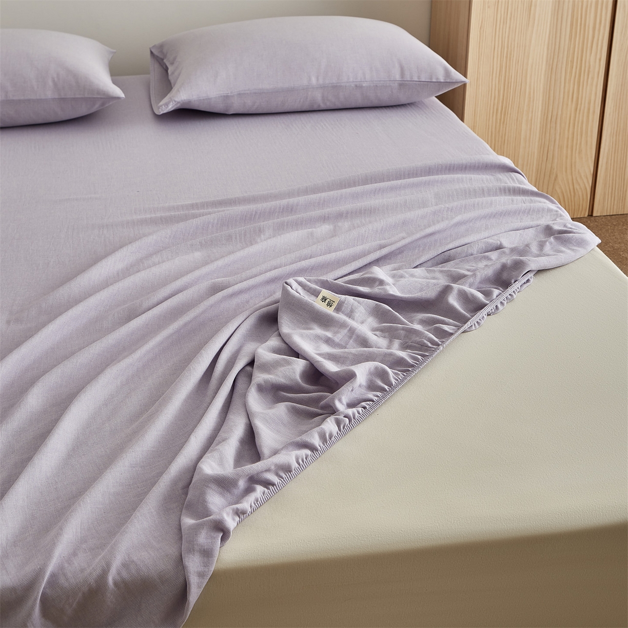 91家纺网 家纺一手货源 找家纺 （总）女子家纺 2026新款纯色水洗棉麻床笠单床笠床笠单件