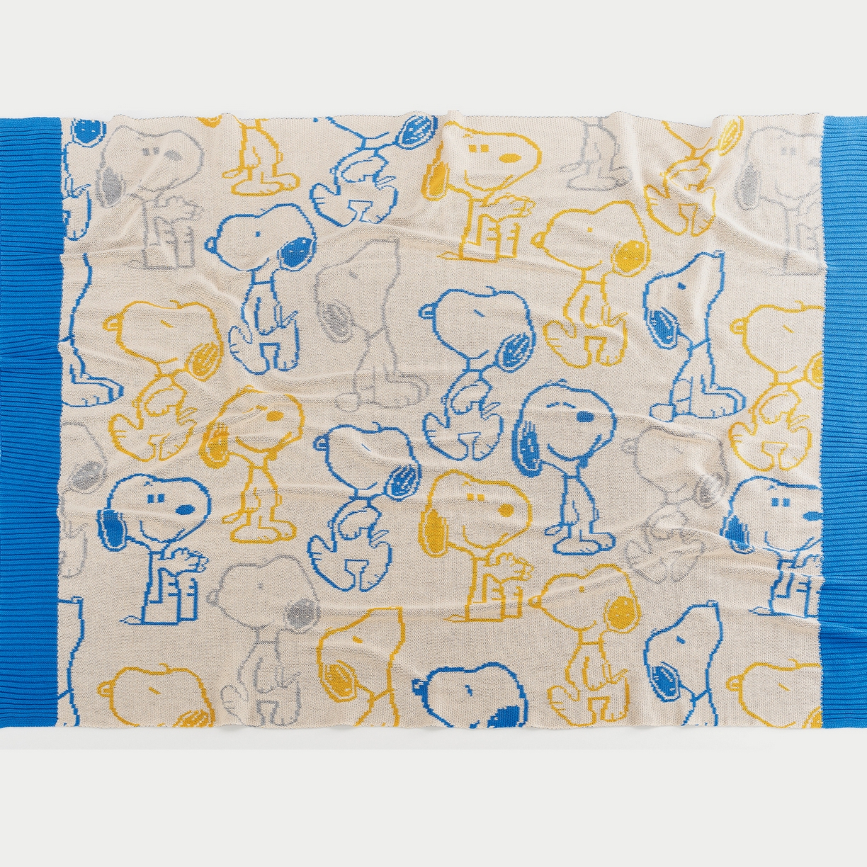 91家纺网 家纺一手货源 找家纺 栩裕纺织 2026新款史努比SNOOPY正版授权独家全棉针织毯多功能针织盖毯 史努比-百变派对