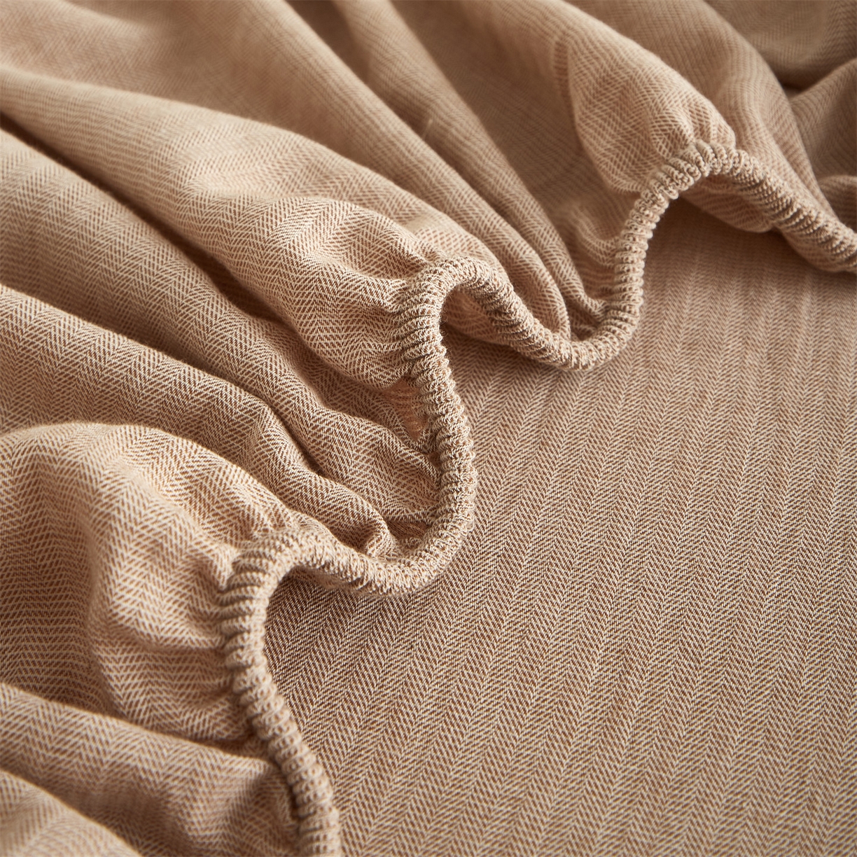 91家纺网 家纺一手货源 找家纺 女子家纺 2026新款纯色水洗棉麻床笠单床笠床笠单件 摩卡棕