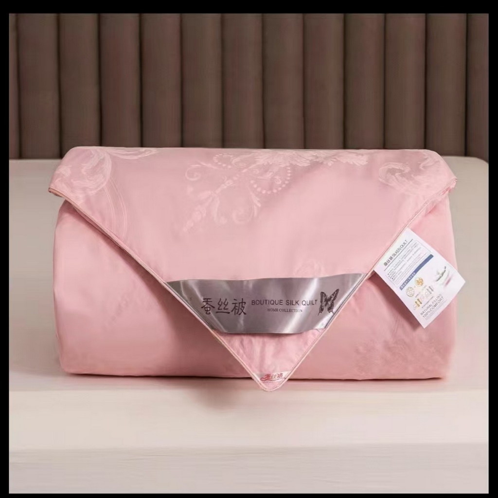 91家纺网 家纺一手货源 找家纺 （总）栩裕纺织 2026新款80支纯棉贡缎提花蚕丝夏被