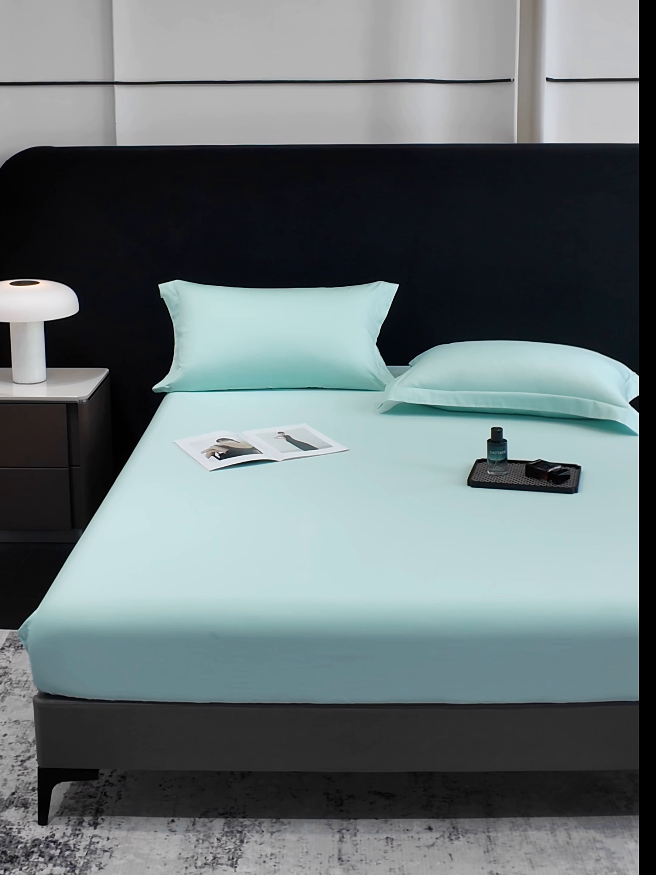 91家纺网 家纺一手货源 找家纺 欣宜家纺 2026春夏新款100支全棉纯棉50x50s贡缎长绒棉纯色素色单品床单 床单单件 绿野仙踪