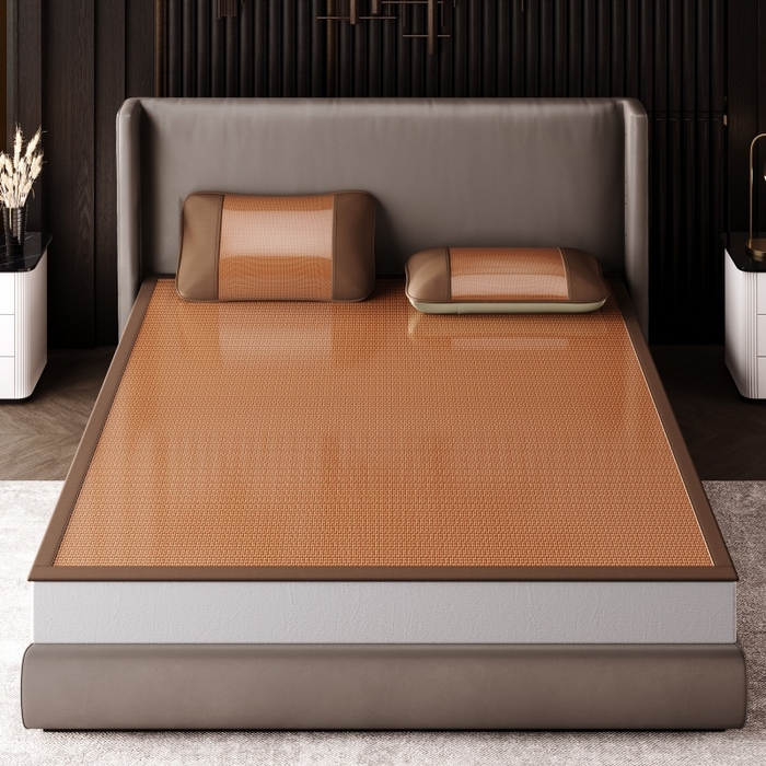 91家纺网 家纺一手货源 找家纺 永旺家纺 2026新款全包双面藤席凉席 步步高