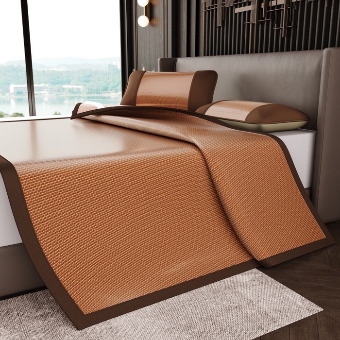 91家纺网 家纺一手货源 找家纺 永旺家纺 2026新款全包双面藤席凉席 步步高