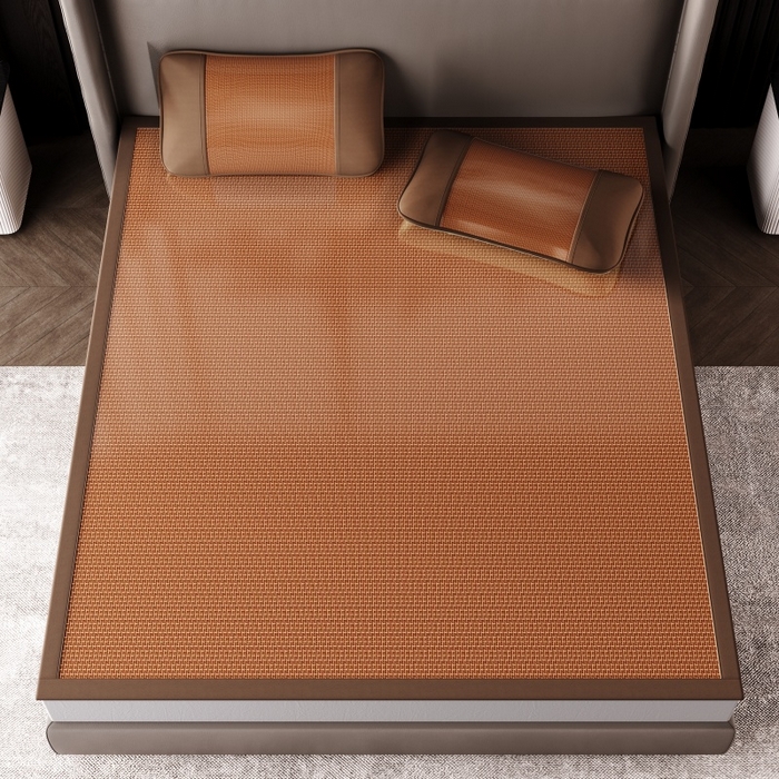 91家纺网 家纺一手货源 找家纺 永旺家纺 2026新款全包双面藤席凉席 步步高