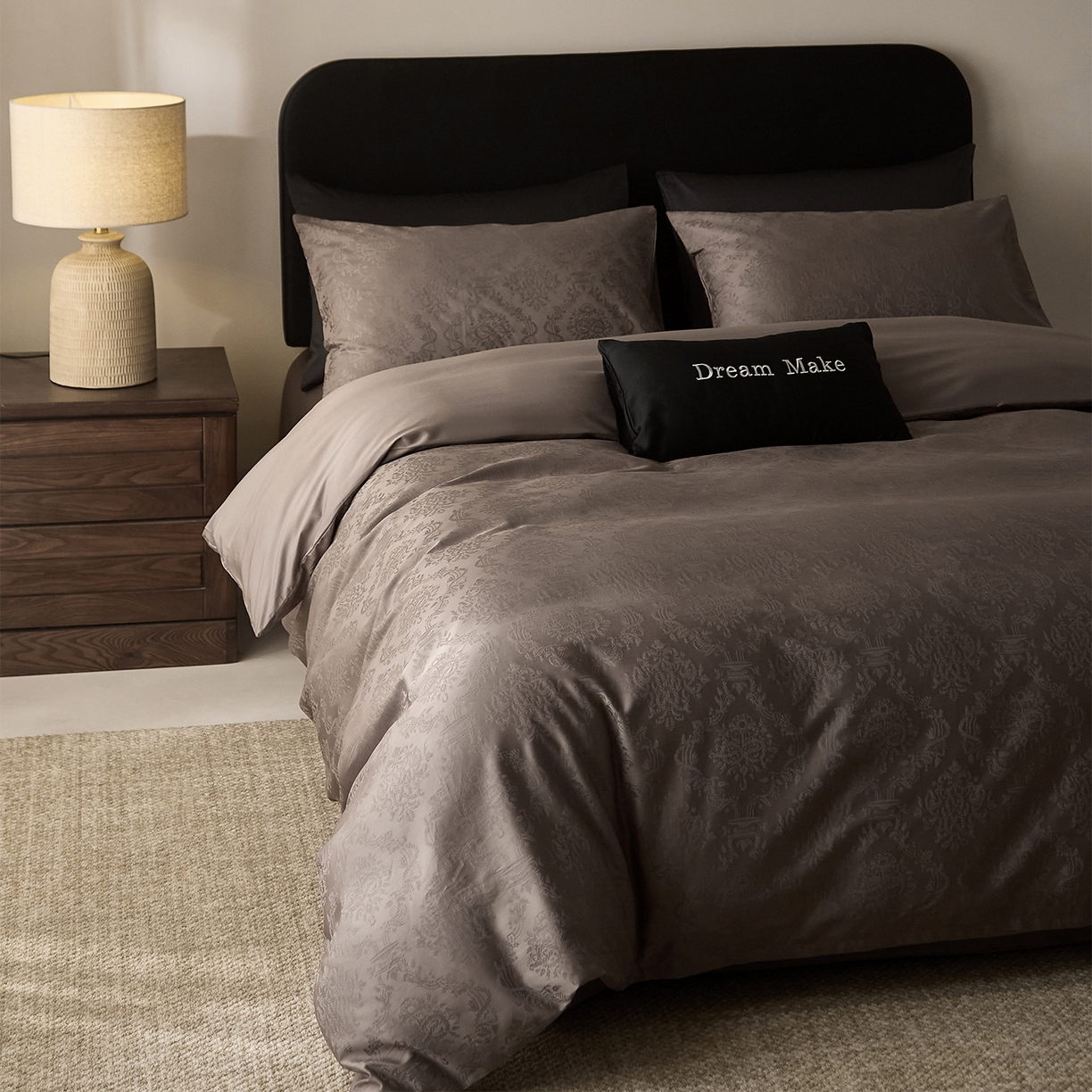 91家纺网 家纺一手货源 找家纺 （总）ONE TWO ONE 121 【会员-20】 【控价商品】【提供买家秀】  2026新款100s50支长绒棉全棉床上用品提花四件套