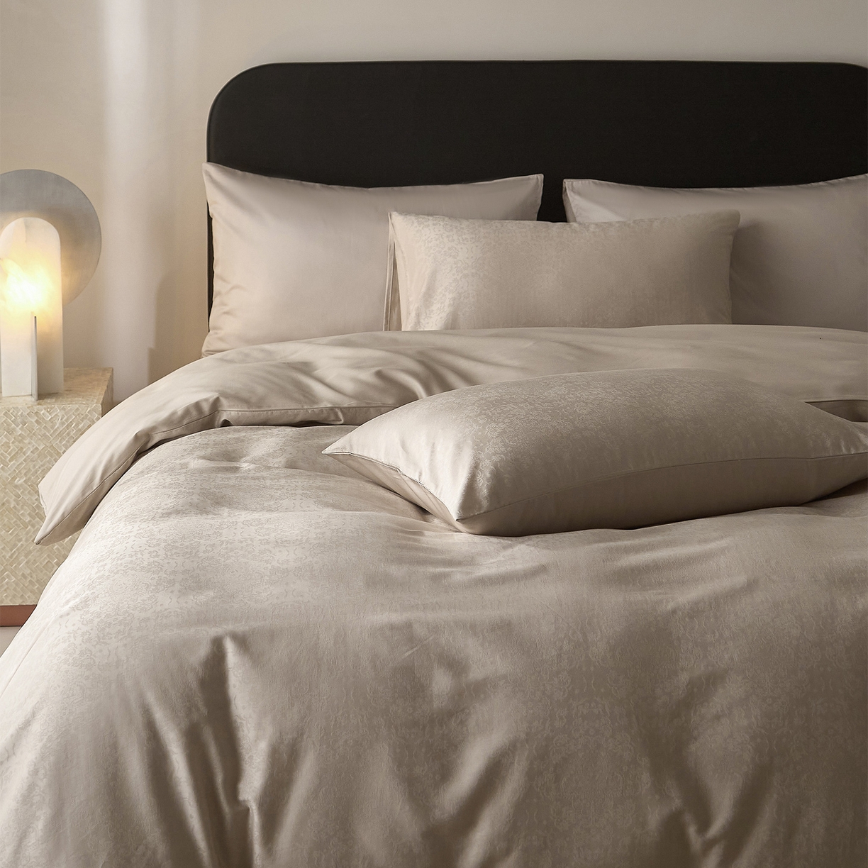 91家纺网 家纺一手货源 找家纺 ONE TWO ONE 121 【会员-20】 【控价商品】【提供买家秀】  2026新款100s50支长绒棉全棉床上用品提花四件套 花间敬亭