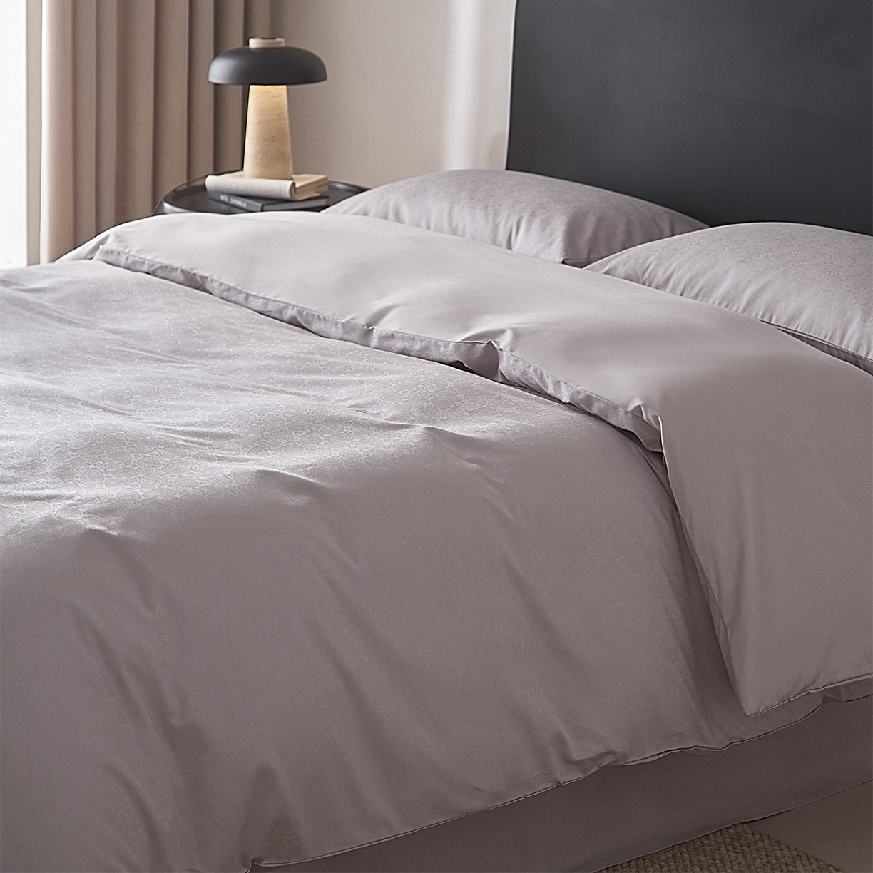 91家纺网 家纺一手货源 找家纺 ONE TWO ONE 121 【会员-20】 【控价商品】【提供买家秀】  2026新款100s50支长绒棉全棉床上用品提花四件套 慕紫阳光