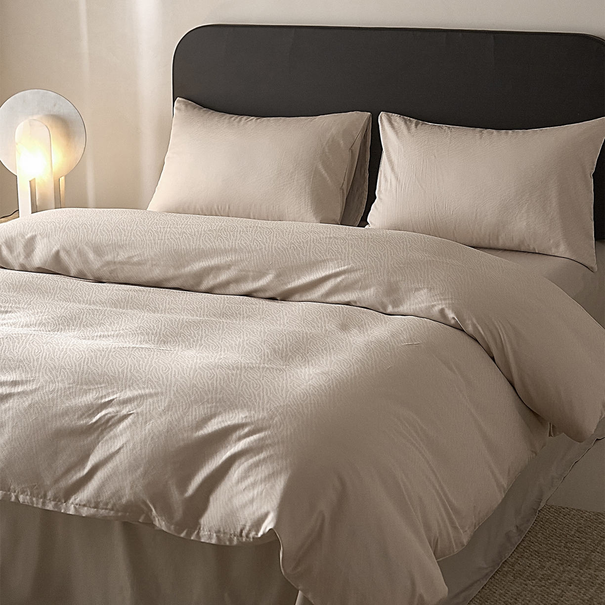 91家纺网 家纺一手货源 找家纺 ONE TWO ONE 121 【会员-20】 【控价商品】【提供买家秀】  2026新款100s50支长绒棉全棉床上用品提花四件套 布拉格