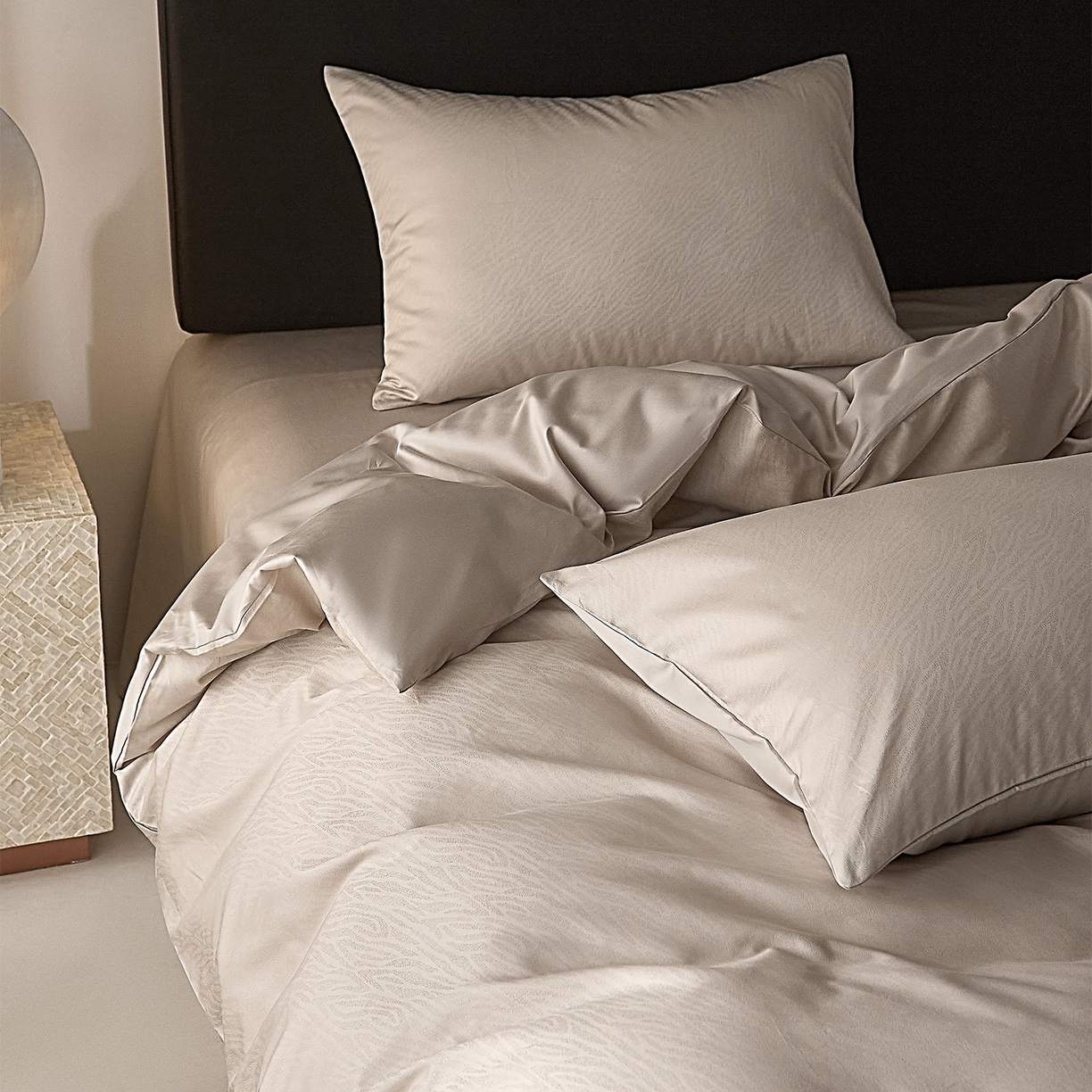 91家纺网 家纺一手货源 找家纺 ONE TWO ONE 121 【会员-20】 【控价商品】【提供买家秀】  2026新款100s50支长绒棉全棉床上用品提花四件套 布拉格