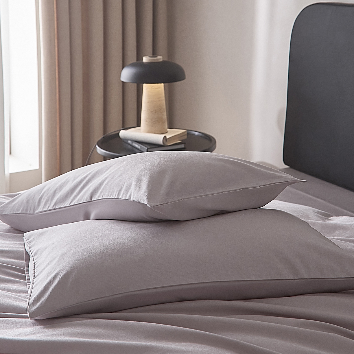 91家纺网 家纺一手货源 找家纺 ONE TWO ONE 121 【会员-20】 【控价商品】【提供买家秀】  2026新款100s50支长绒棉全棉床上用品提花四件套 慕紫阳光