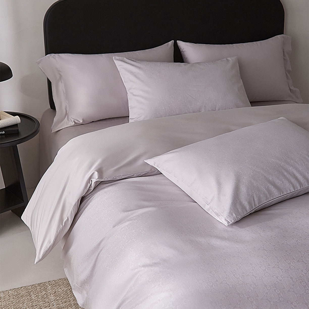 91家纺网 家纺一手货源 找家纺 ONE TWO ONE 121 【会员-20】 【控价商品】【提供买家秀】  2026新款100s50支长绒棉全棉床上用品提花四件套 慕紫阳光