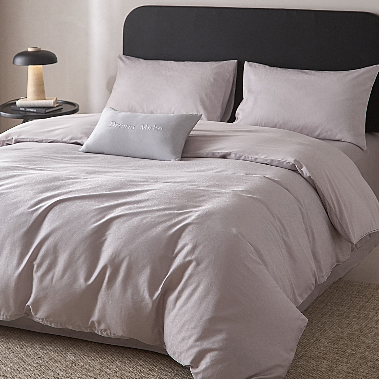 91家纺网 家纺一手货源 找家纺 ONE TWO ONE 121 【会员-20】 【控价商品】【提供买家秀】  2026新款100s50支长绒棉全棉床上用品提花四件套 慕紫阳光