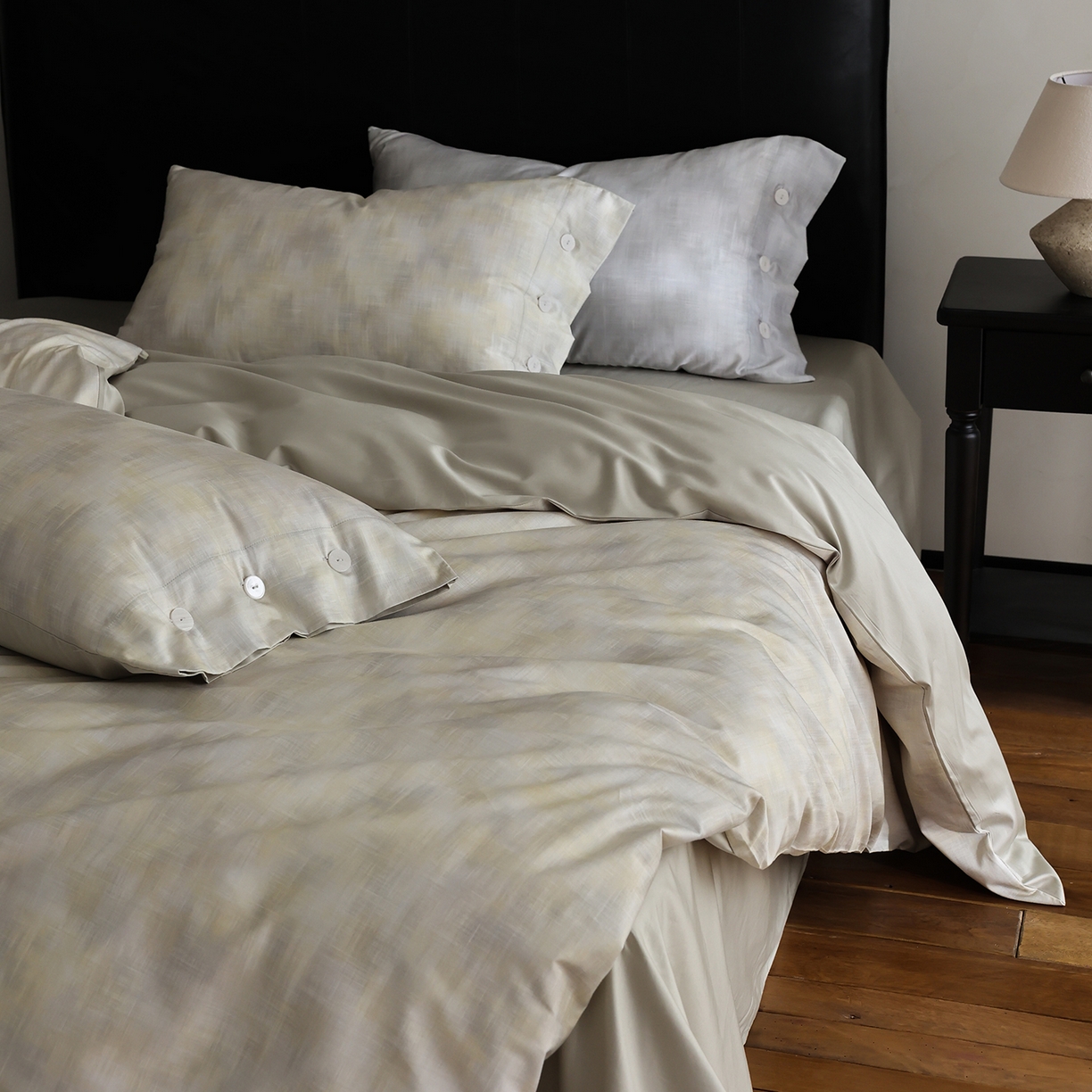 ONE TWO ONE 121 【会员-20】 【控价商品】【提供买家秀】  2026新款专版数码印花100s长绒棉全棉床上用品四件套 墨染江南-晴