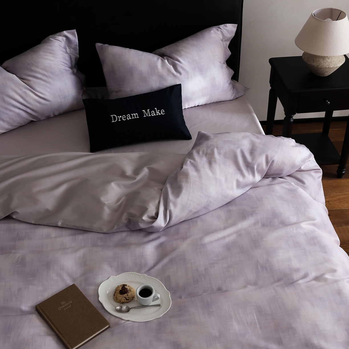 91家纺网 家纺一手货源 找家纺 ONE TWO ONE 121 【会员-20】 【控价商品】【提供买家秀】  2026新款专版数码印花100s长绒棉全棉床上用品四件套 墨染江南-紫