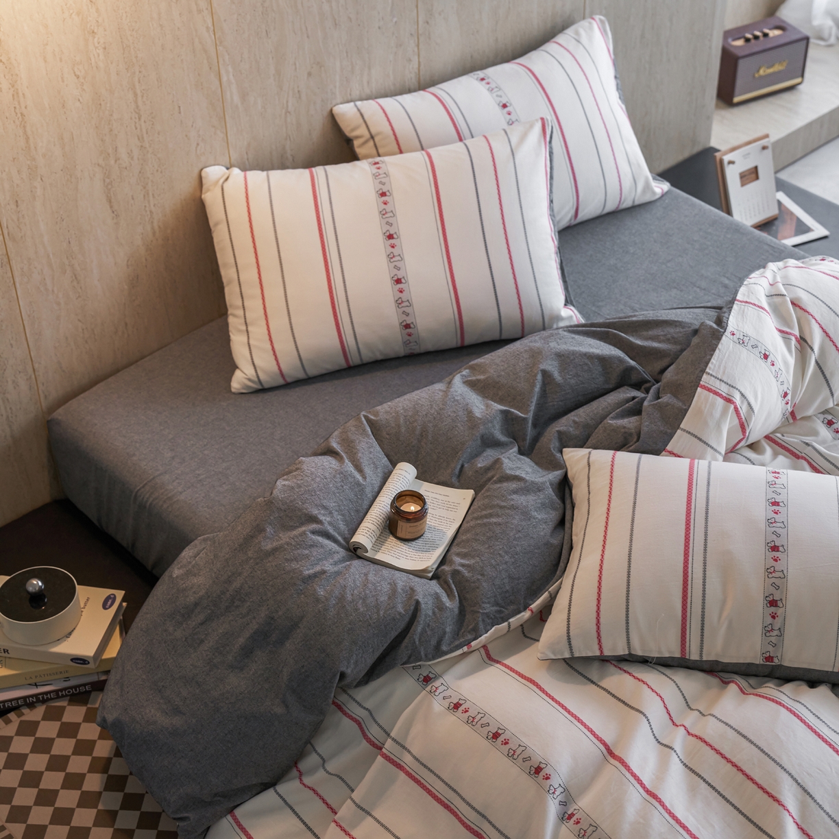 91家纺网 家纺一手货源 找家纺 （总）如一 2026新款全棉纯棉水洗棉卡通色织大提花四件套