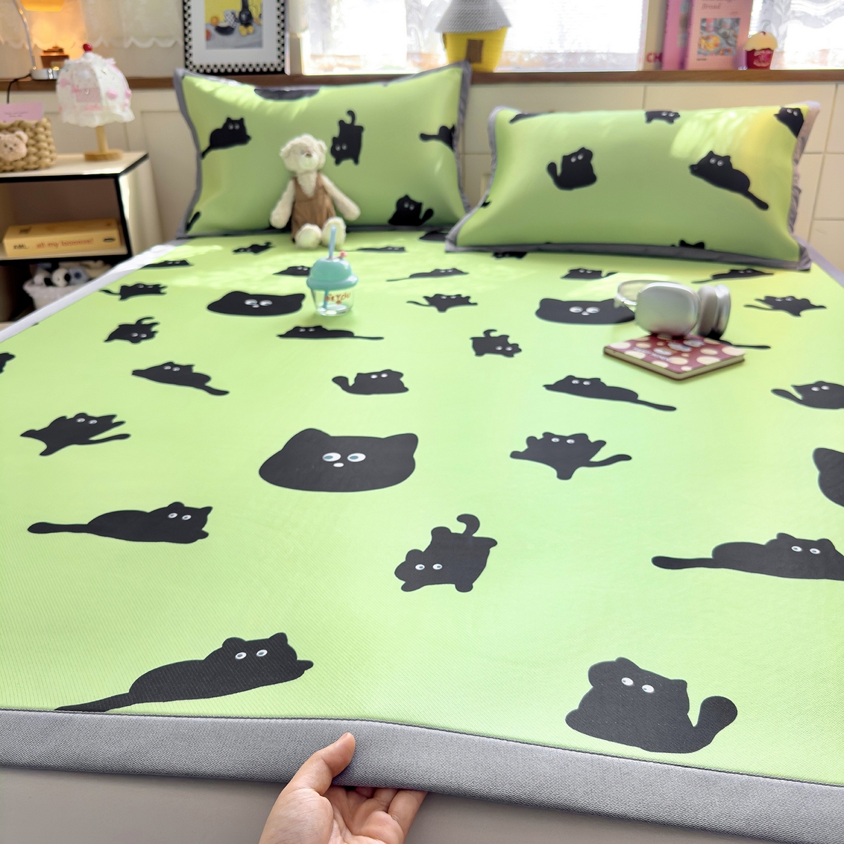 （总）圣比熊 2026新款烫光数码印花冰丝凉席