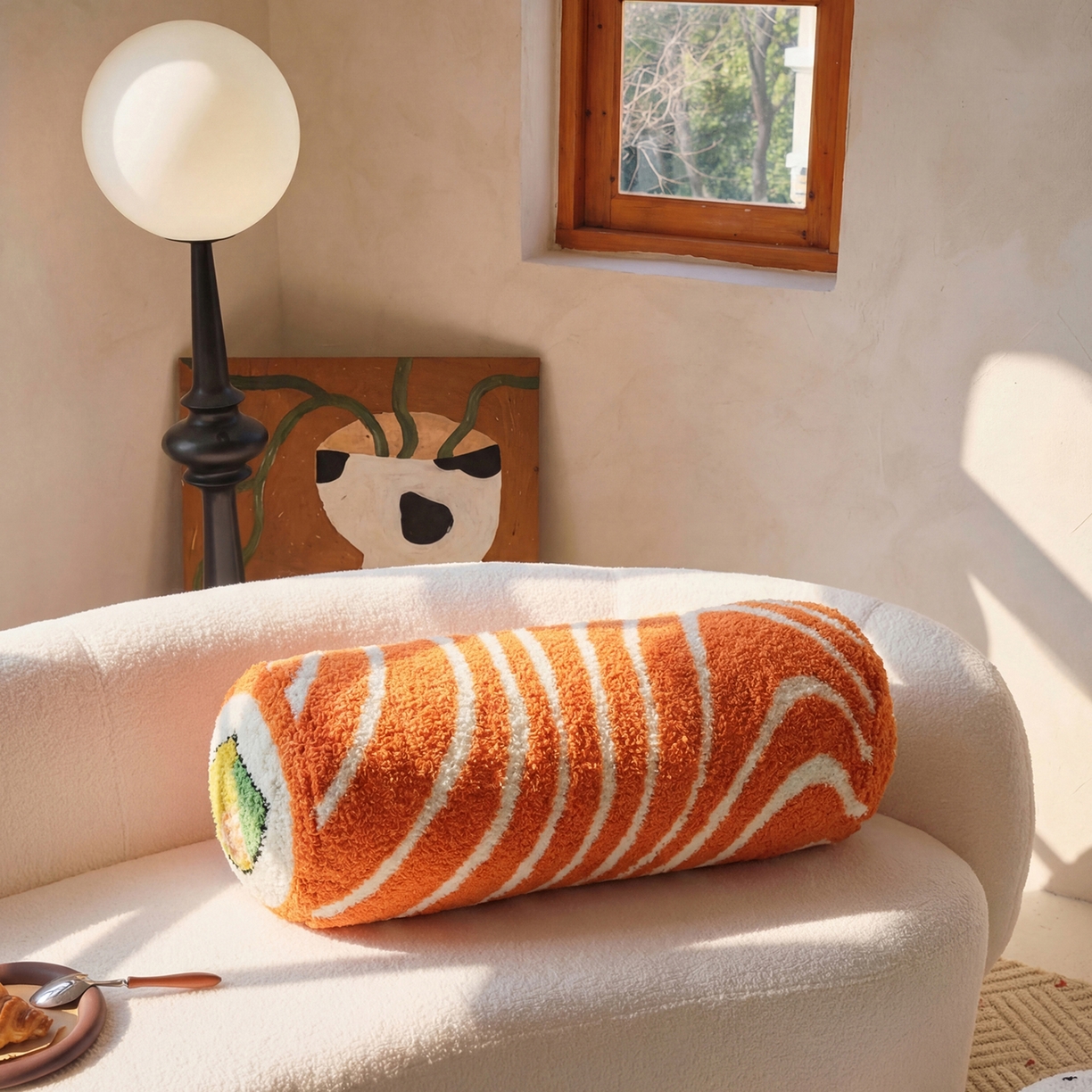 91家纺网 家纺一手货源 找家纺 （总）暖绵绵家纺 2026新款橙白相间可拆洗抱枕-飒缇文