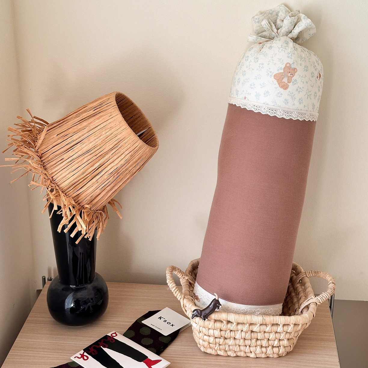 伟邦枕芯 2026新款全棉皱皱纱糖果抱枕枕头枕芯 糖果抱枕-卡其